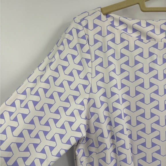 J.McLaughlin Mari boat Geometric shift 3/4 sleeve Catalina cloth Dress small NWT - Picture 5 of 14